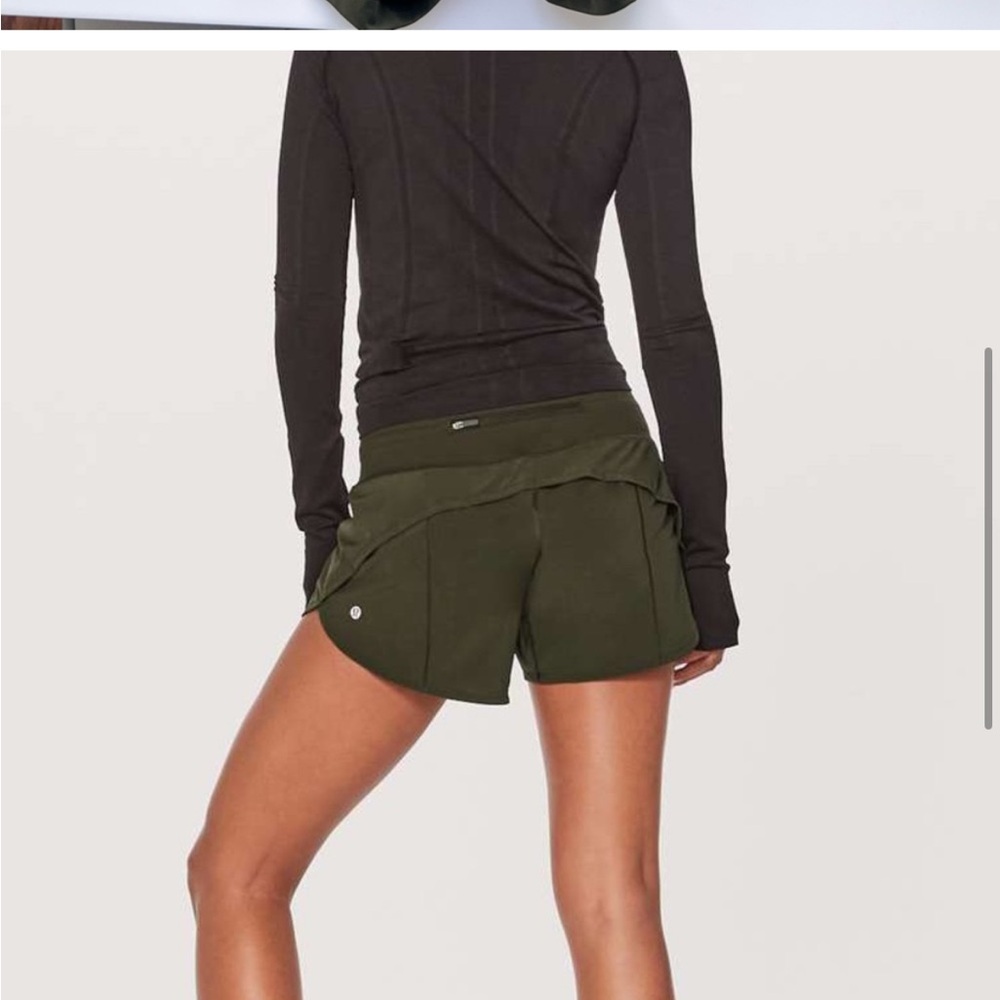 Lululemon Morning Mile Shorts 3”  Women's Athletic Shorts Dark Olive